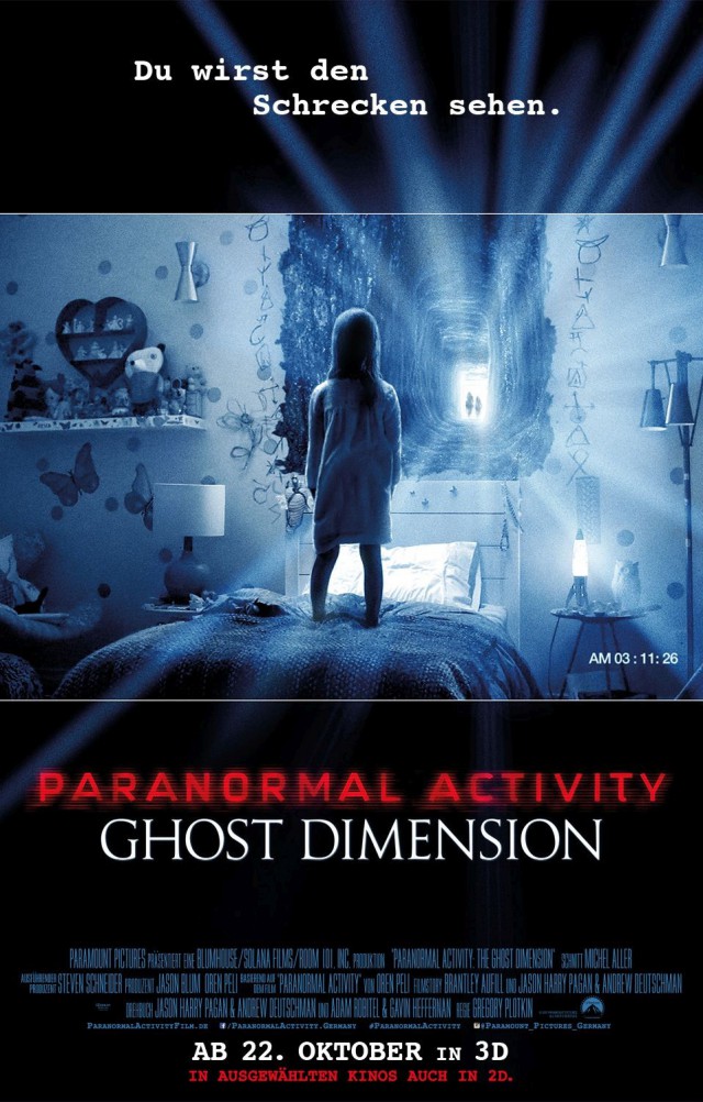 Paranormal Activity 5 - Ghost Dimension 3D Deutsches Kinoposter